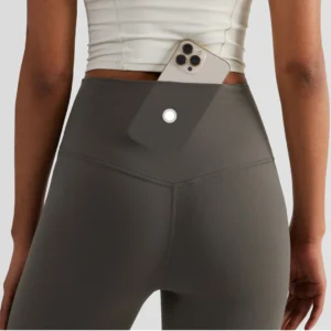 Legging de Yoga de cintura alta con bolsillo trasero de Color sólido, pantalones cortos deportivos para mujer, gimnasio atlético de mantequilla, entrenamiento integral para correr